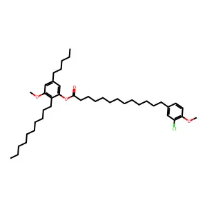 13- tridecanoicacid2-decyl-3-methoxy-5-pentylphenylester structure