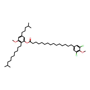 15- pentadecanoicacid3-methoxy-2- -5- phenylester structure