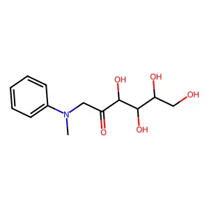 3,4,5,6-tetrahydroxy-1-(N-methylanilino)hexan-2-one structure