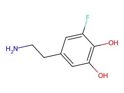 1,2-Benzenediol, 5-(2-aminoethyl)-3-fluoro- structure