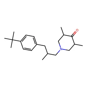 4-Piperidinone, 3,5-dimethyl-1-(3-(4-(1,1-dimethylethyl)phenyl)-2-methylpropyl)- structure