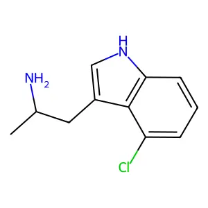 Indole, 4-chloro-3-(2-amino-1-propyl)- structure