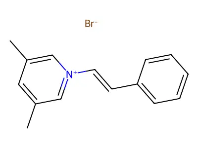 3,5-Dimethyl-1-(2-phenylethenyl)pyridin-1-ium bromide structure