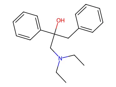Benzeneethanol, alpha-((diethylamino)methyl)-alpha-phenyl- structure