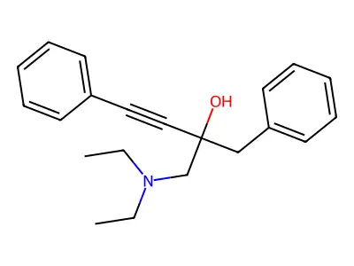 2-Benzyl-1-(diethylamino)-4-phenylbut-3-yn-2-ol structure