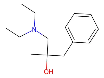 1-(Diethylamino)-2-methyl-3-phenylpropan-2-ol structure
