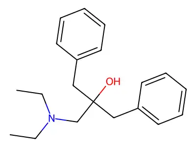Benzeneethanol, alpha-((diethylamino)methyl)-alpha-(phenylmethyl)- structure