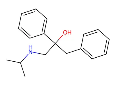 Benzeneethanol, alpha-(((1-methylethyl)amino)methyl)-alpha-phenyl- structure