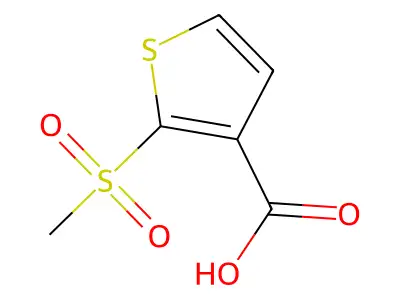 3-Thiophenecarboxylic acid, 2-(methylsulfonyl)- structure