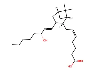 Pinane thromboxane A2 structure