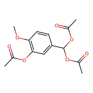 [3-(Acetyloxy)-4-methoxyphenyl]methanediyl diacetate structure