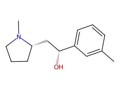 2-Pyrrolidineethanol, 1-methyl-alpha-(3-methylphenyl)-, (R*,S*)- structure