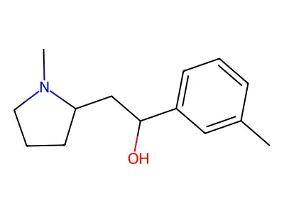 2-Pyrrolidineethanol, 1-methyl-alpha-(3-methylphenyl)- structure