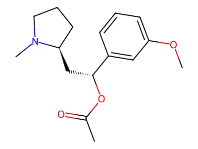 2-Pyrrolidineethanol, alpha-(3-methoxyphenyl)-1-methyl-, acetate (ester), (R*,S*)- structure