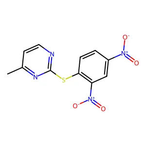 2-({2,4-Bisnitrophenyl}sulfanyl)-4-methylpyrimidine structure