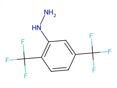 (2,5-Bis(trifluoromethyl)phenyl)hydrazine structure