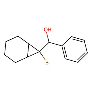 (7-Bromobicyclo[4.1.0]hept-7-yl)phenylmethanol structure