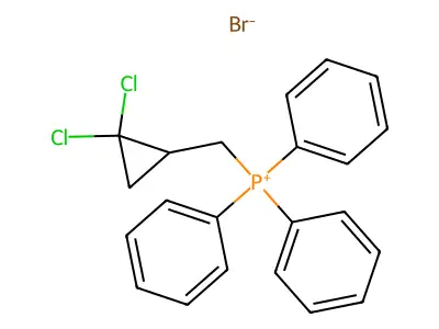 [(2,2-Dichlorocyclopropyl)methyl](triphenyl)phosphonium bromide structure