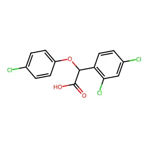 2,4-Dichloro-alpha-(4-chlorophenoxy)benzeneacetic acid structure