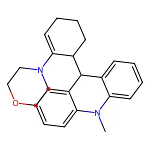 Acridine, 9,10-dihydro-10-methyl-9-(2-(4-morpholinyl)-2-cyclohexen-1-yl)- structure