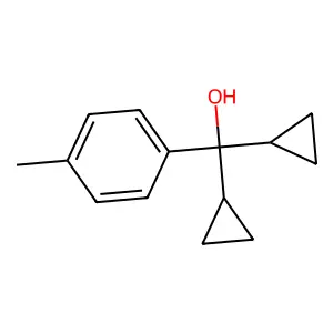 alpha,alpha-Dicyclopropyl-4-methylbenzyl alcohol structure