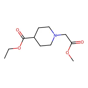 Methyl 4-carbethoxy-1-piperidineacetate structure
