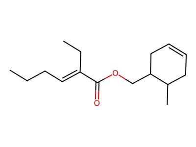 6-Methyl-3-cyclohexenylmethyl 2-ethyl-2-hexenoate structure