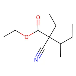 Ethyl 2-cyano-2-ethyl-3-methylpentanoate structure