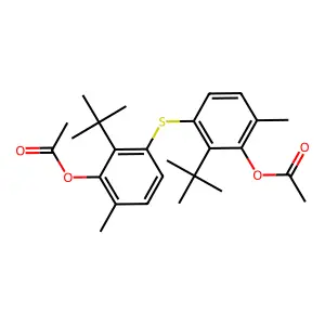 4,4'-Thiobis(o-cresol-6-tert-butyl)-, diacetate structure