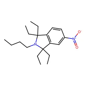 Isoindoline, 2-butyl-5-nitro-1,1,3,3-tetraethyl- structure