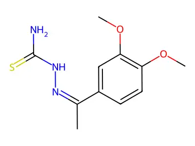 [(Z)-1-(3,4-dimethoxyphenyl)ethylideneamino]thiourea structure