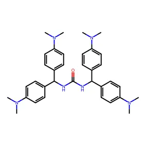 Urea, N,N'-bis(bis(4-(dimethylamino)phenyl)methyl)- structure