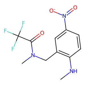 Acetamide, 2,2,2-trifluoro-N-methyl-N-[[2-(methylamino)-5-nitrophenyl]methyl]- structure
