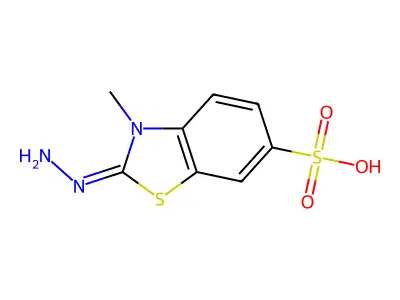 2-Hydrazinylidene-3-methyl-1,3-benzothiazole-6-sulfonic acid structure
