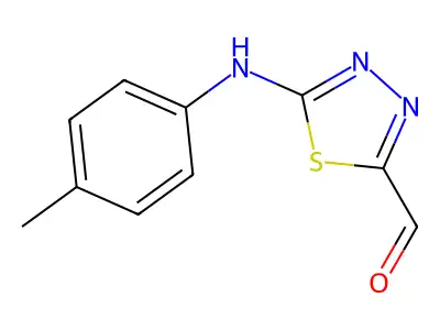 5-[(4-Methylphenyl)amino]-1,3,4-thiadiazole-2-carbaldehyde structure