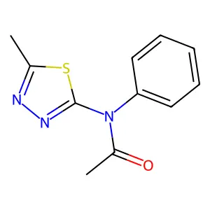 N-(5-methyl-1,3,4-thiadiazol-2-yl)-N-phenylacetamide structure