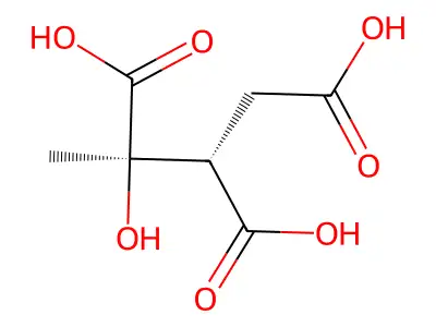 (2S,3R)-3-hydroxybutane-1,2,3-tricarboxylic acid structure