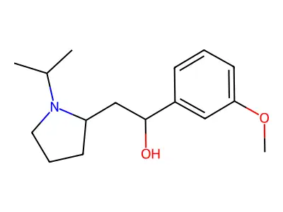 2-Pyrrolidineethanol, alpha-(3-methoxyphenyl)-1-(1-methylethyl)- structure