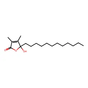 5-Dodecyl-5-hydroxy-3,4-dimethylfuran-2-one structure