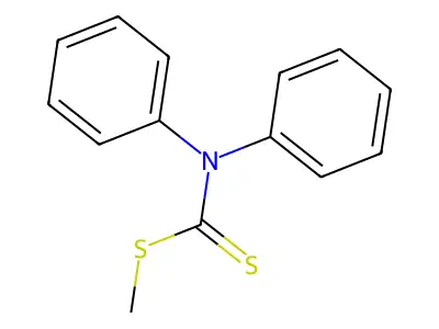 Methyl diphenylcarbamodithioate structure
