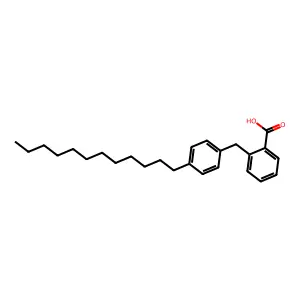 Benzoic acid, 2-[(4-dodecylphenyl)methyl]- structure