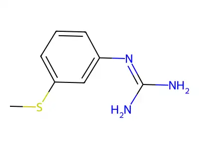 1-[3-(Methylsulfanyl)phenyl]guanidine structure