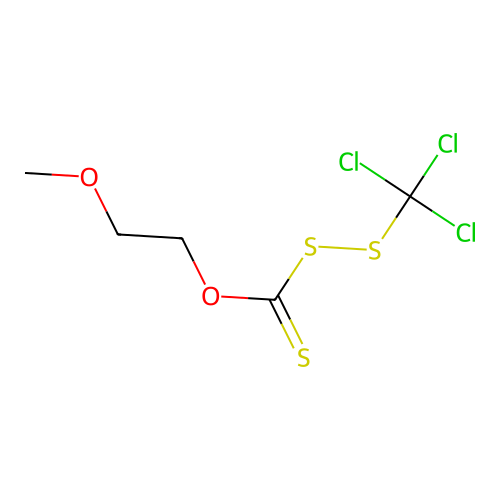 Methoxy({[(trichloromethyl)disulfanyl]carbothioyl}oxy)ethane structure
