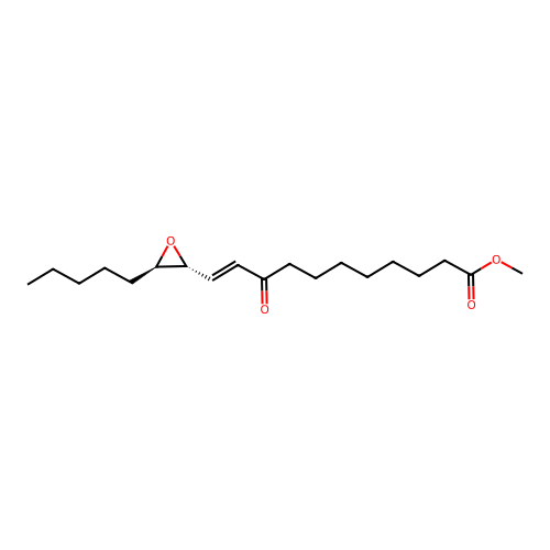 10-Undecenoic acid, 9-oxo-11-(3-pentyloxiranyl)-, methyl ester, (2alpha(E),3beta)- structure