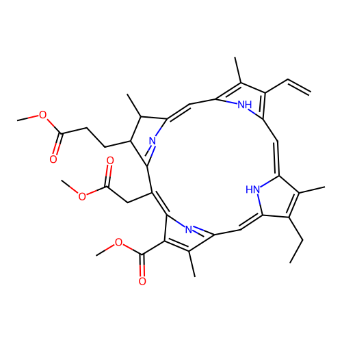 Chlorin-e6-trimethyl ester structure