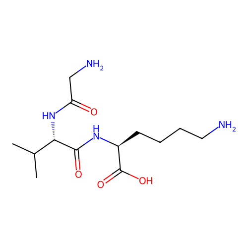 L-Lysine, glycyl-L-valyl- structure