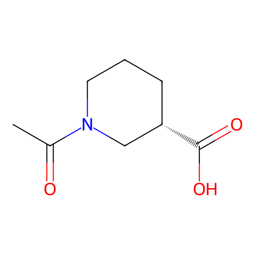 (3S)-1-acetylpiperidine-3-carboxylic acid structure