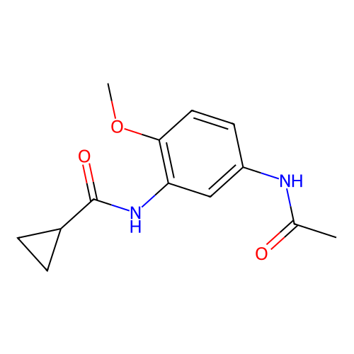 N-(5-acetamido-2-methoxyphenyl)cyclopropanecarboxamide structure