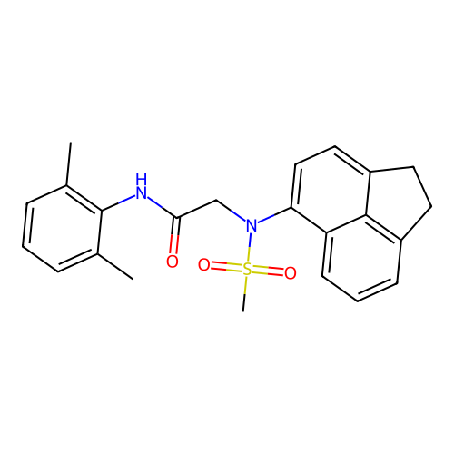 2-[acenaphthen-5-yl(methylsulfonyl)amino]-N-(2,6-dimethylphenyl)acetamide structure