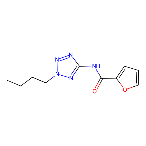 N-(2-butyl-2H-tetrazol-5-yl)-2-furamide structure